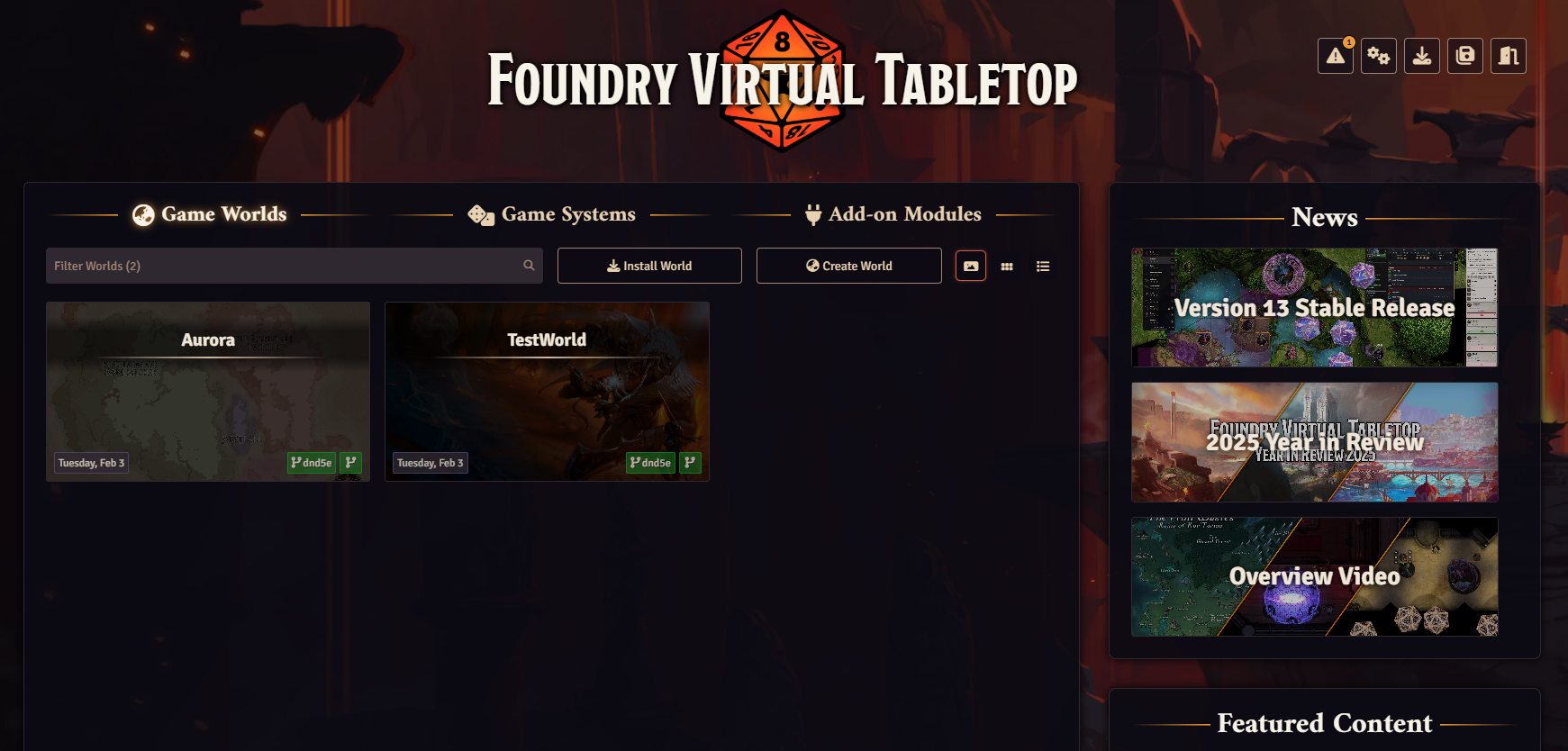 Foundry Login Page